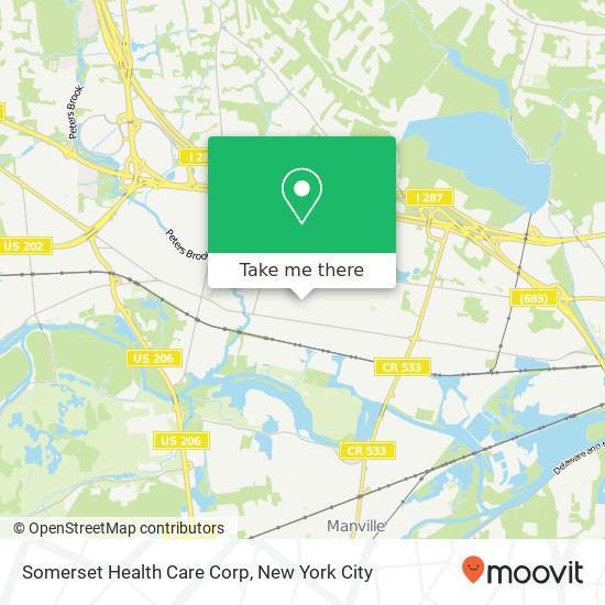 Somerset Health Care Corp map