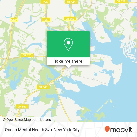Mapa de Ocean Mental Health Svc