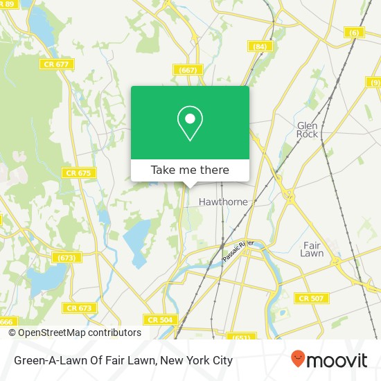 Mapa de Green-A-Lawn Of Fair Lawn