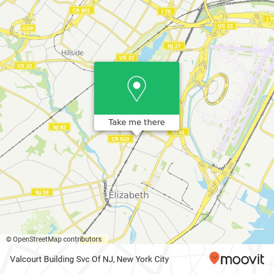 Valcourt Building Svc Of NJ map