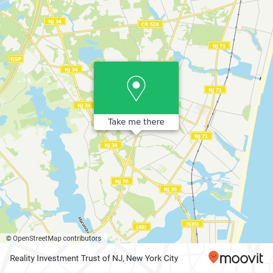 Mapa de Reality Investment Trust of NJ