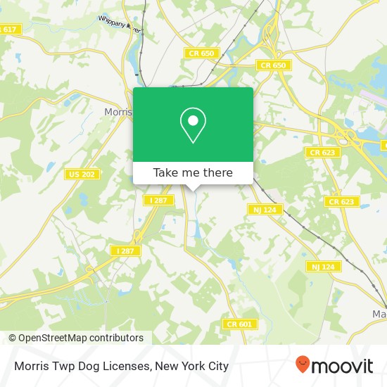 Mapa de Morris Twp Dog Licenses