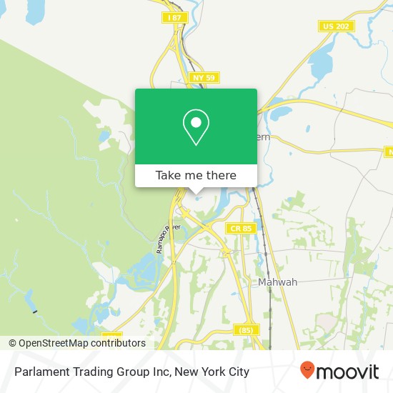 Mapa de Parlament Trading Group Inc