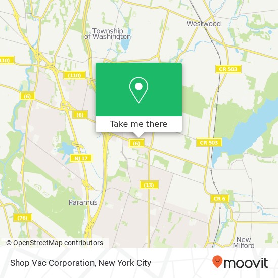 Mapa de Shop Vac Corporation