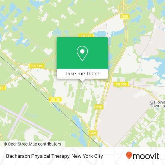 Bacharach Physical Therapy map