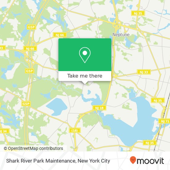 Shark River Park Maintenance map