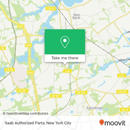 Saab Authorized Parts map