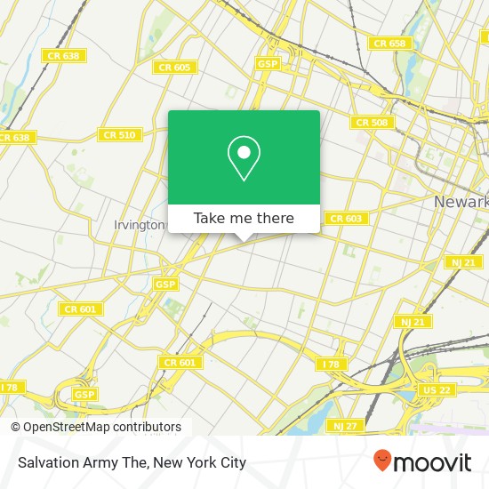 Mapa de Salvation Army The