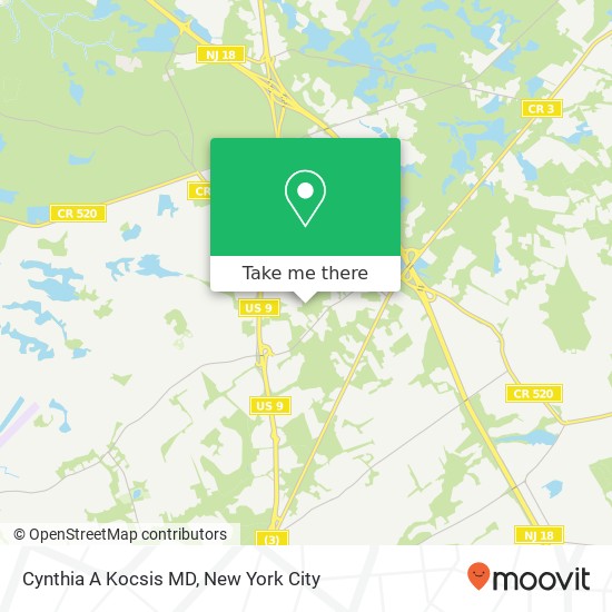 Mapa de Cynthia A Kocsis MD