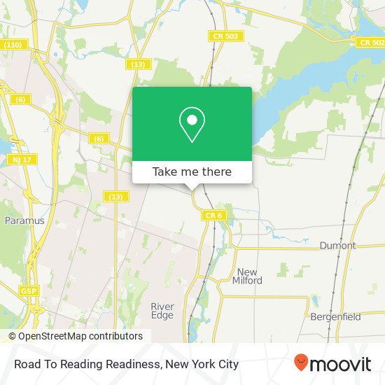 Mapa de Road To Reading Readiness