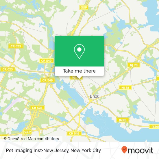 Mapa de Pet Imaging Inst-New Jersey