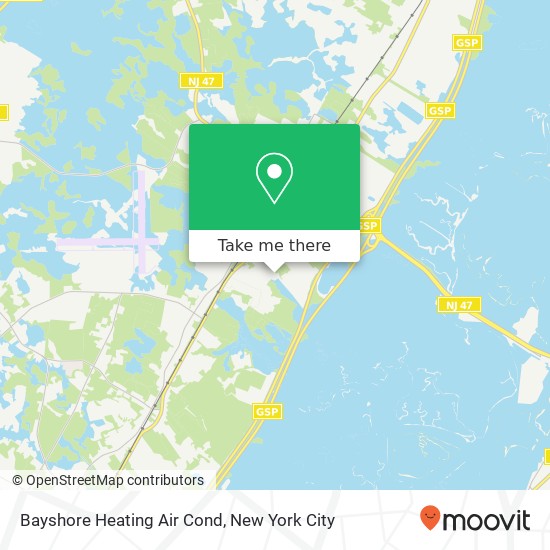 Bayshore Heating Air Cond map