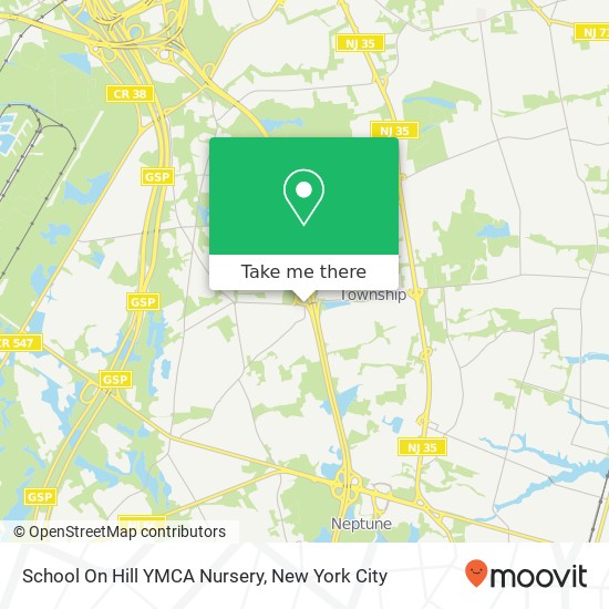 School On Hill YMCA Nursery map