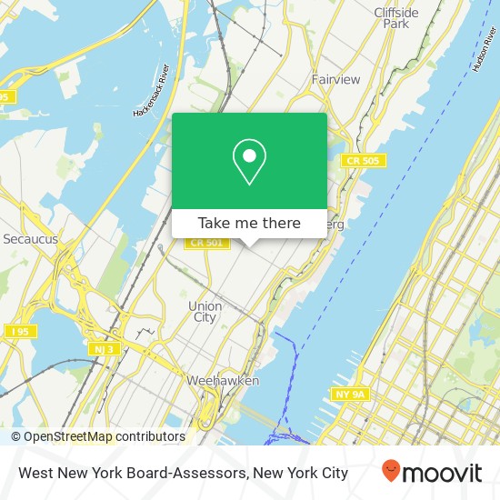 Mapa de West New York Board-Assessors