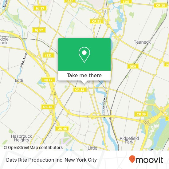 Mapa de Dats Rite Production Inc