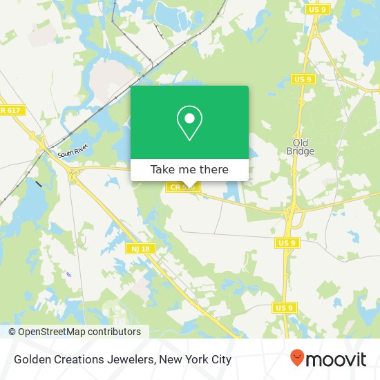 Golden Creations Jewelers map