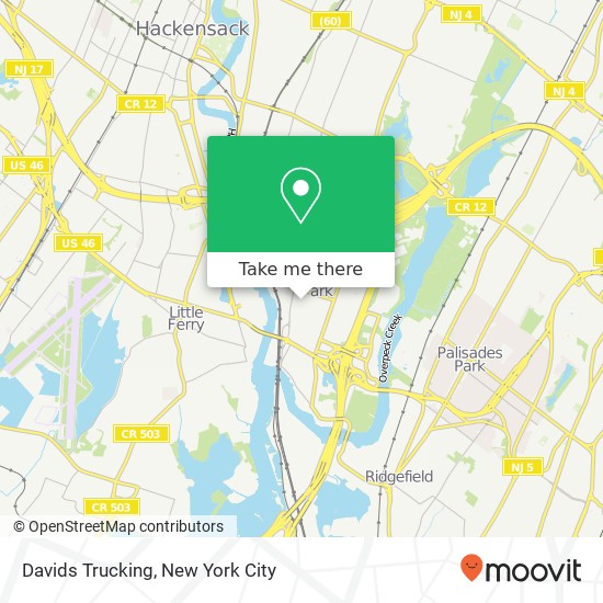 Mapa de Davids Trucking