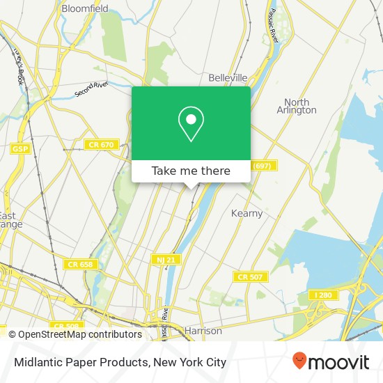 Midlantic Paper Products map