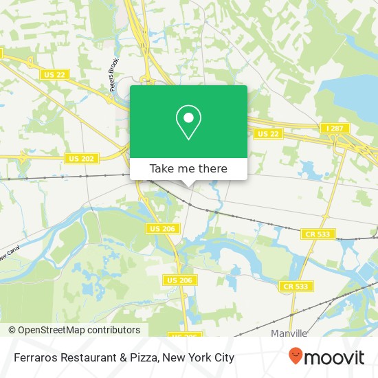 Ferraros Restaurant & Pizza map