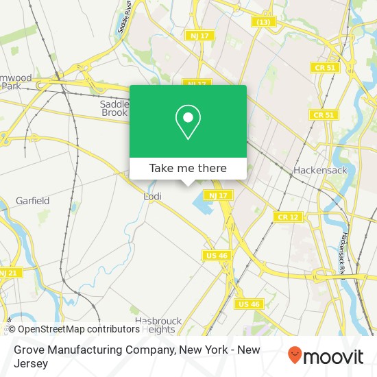 Grove Manufacturing Company map