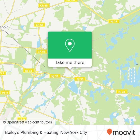 Bailey's Plumbing & Heating map