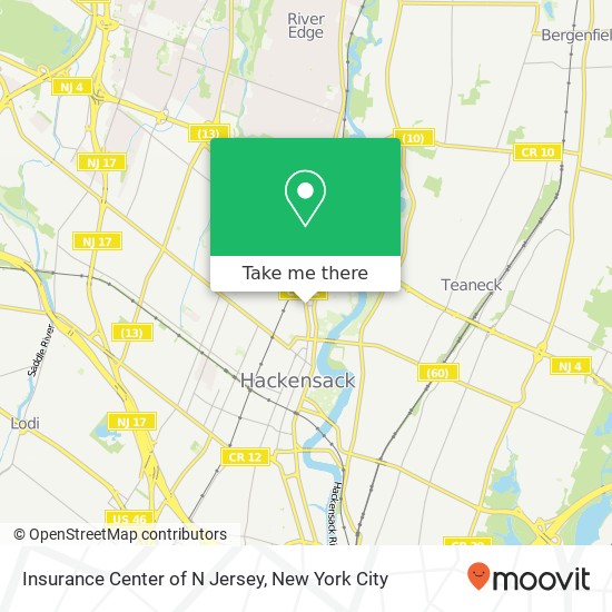 Insurance Center of N Jersey map