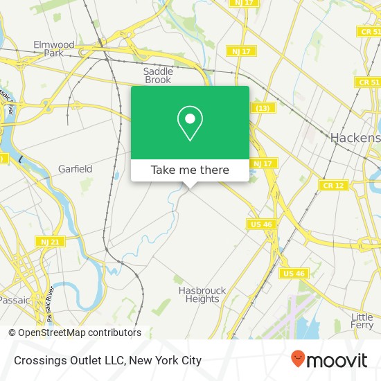 Mapa de Crossings Outlet LLC