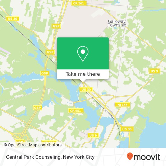 Mapa de Central Park Counseling