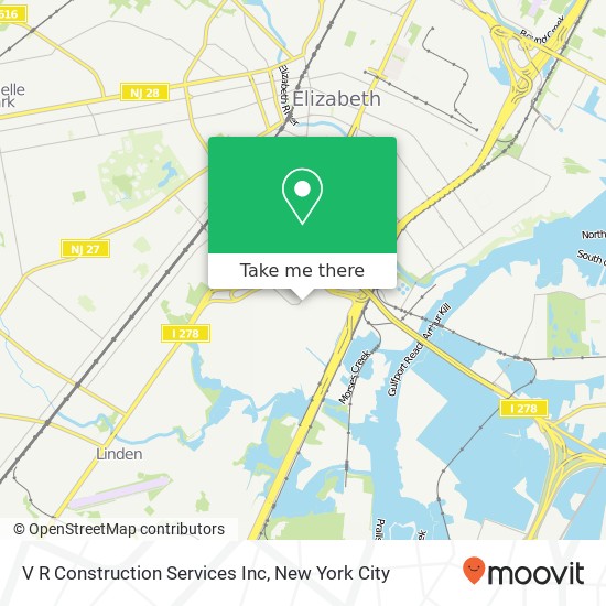 Mapa de V R Construction Services Inc