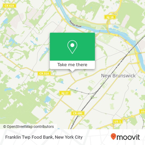 Franklin Twp Food Bank map