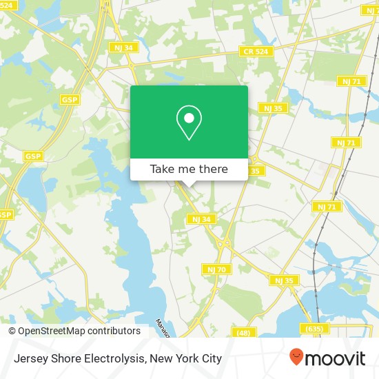 Jersey Shore Electrolysis map