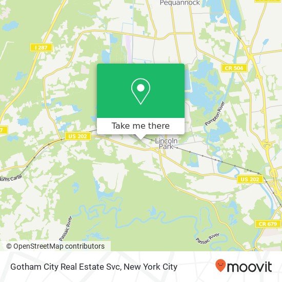 Mapa de Gotham City Real Estate Svc