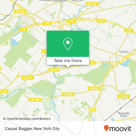 Mapa de Carpet Bagger