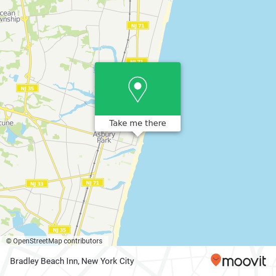 Mapa de Bradley Beach Inn