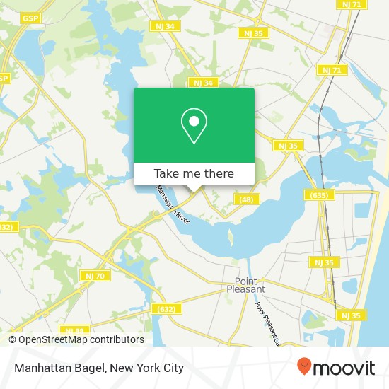 Manhattan Bagel map