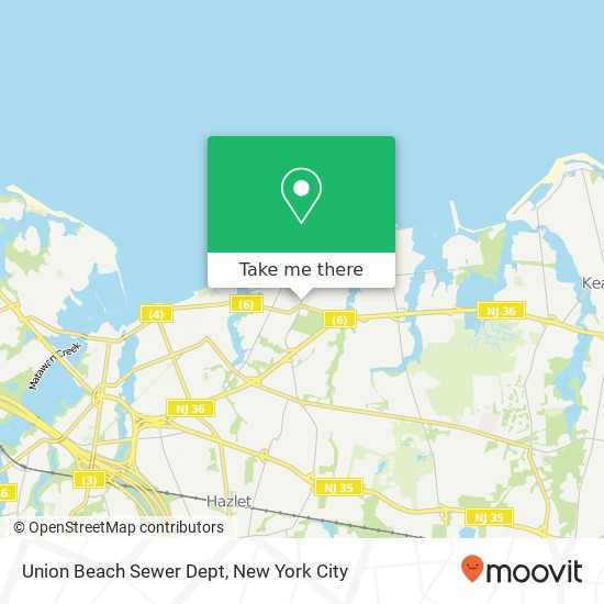 Union Beach Sewer Dept map