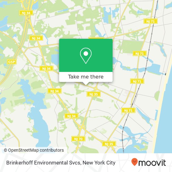Mapa de Brinkerhoff Environmental Svcs