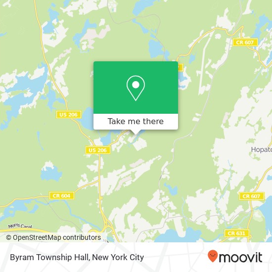 Byram Township Hall map