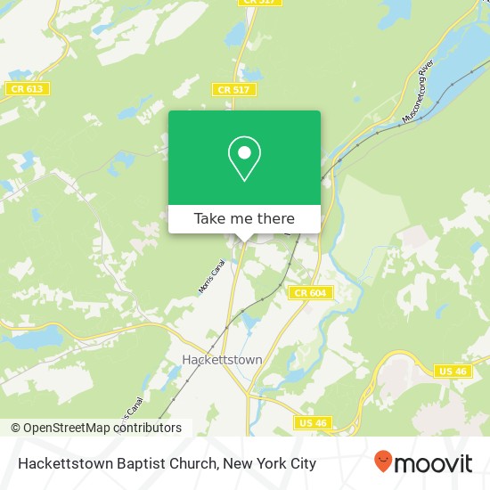 Hackettstown Baptist Church map