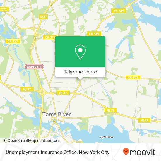 Mapa de Unemployment Insurance Office