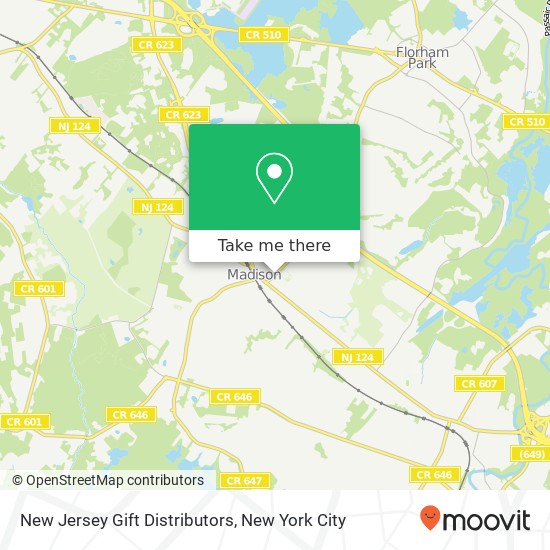 Mapa de New Jersey Gift Distributors