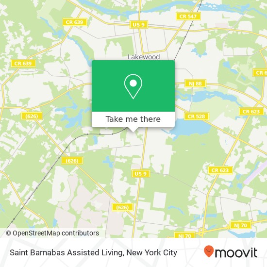 Saint Barnabas Assisted Living map