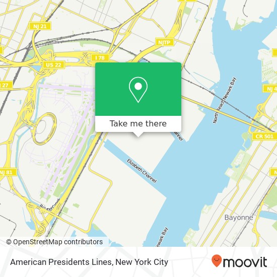 Mapa de American Presidents Lines