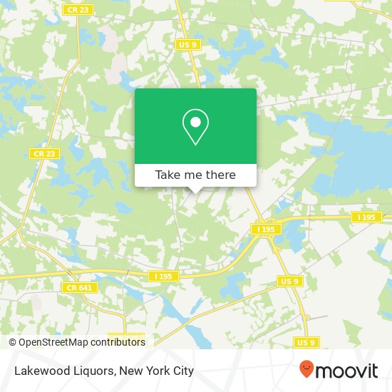 Lakewood Liquors map