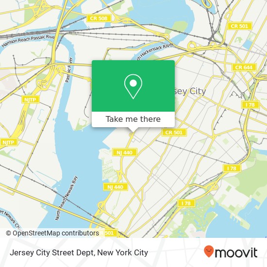 Mapa de Jersey City Street Dept