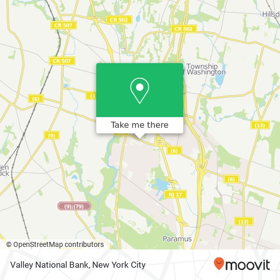 Valley National Bank map