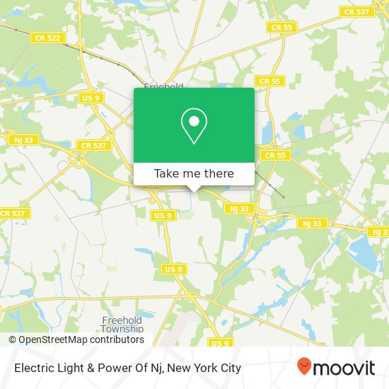 Electric Light & Power Of Nj map
