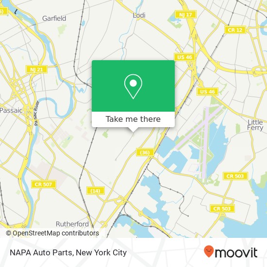 Mapa de NAPA Auto Parts