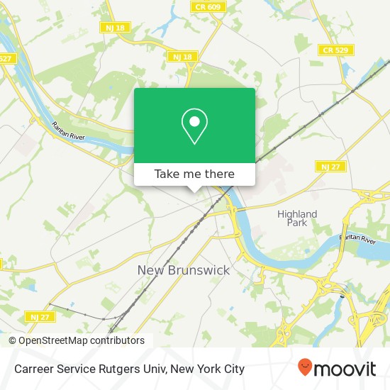 Carreer Service Rutgers Univ map