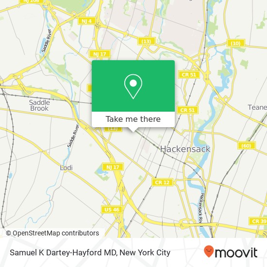Mapa de Samuel K Dartey-Hayford MD